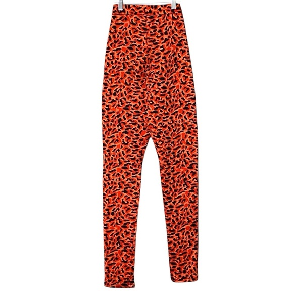 Mistress Rocks Bandage Leggings XS Red/ Black Punk Animal Print Stretchy Fitted - Picture 2 of 6